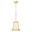 Z-Lite Lenyx 1 Light 10" Mini Pendant, Rubbed Brass/White - 1935MP-RB