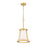 Z-Lite Lenyx 1 Light 10" Mini Pendant, Rubbed Brass/White