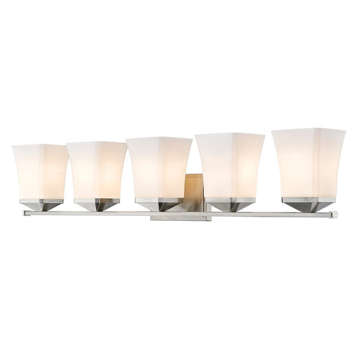 Z-Lite Darcy 5 Light Vanity, Brushed Nickel/Etched Opal - 1939-5V-BN