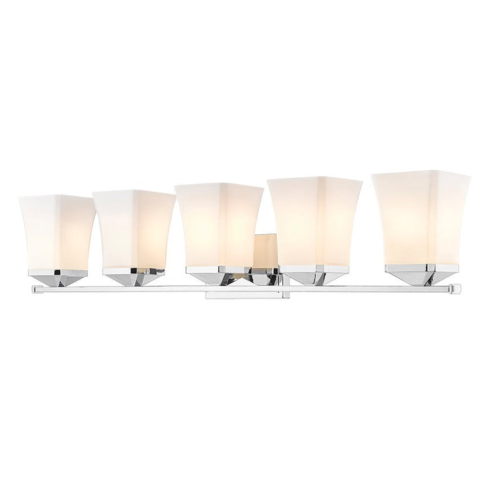 Z-Lite Darcy 5 Light Vanity, Chrome/Etched Opal - 1939-5V-CH