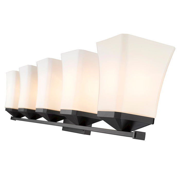 Z-Lite Darcy 5 Light Vanity, Etched Opal