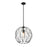 Z-Lite Elle 1 Light Pendant, Matte Black/Clear