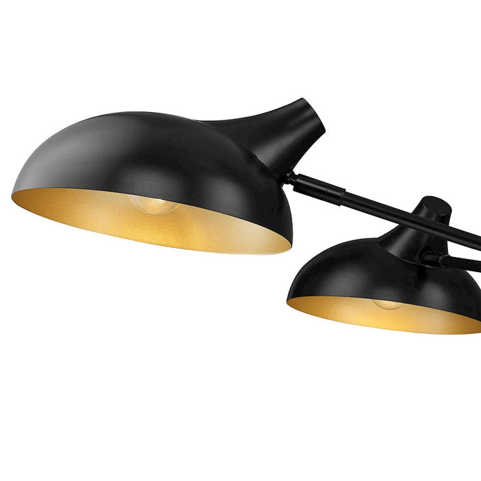 Z-Lite Bellamy Semi Flush Mount, Black/Gold Inner