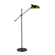 Z-Lite Bellamy 1 Light Floor Lamp, Black/Outer Black, Inner Golden - 1942FL-MB