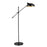 Z-Lite Bellamy 1 Light Floor Lamp, Black/Outer Black, Inner Golden