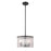 Z-Lite Glacier 3 Light Pendant, Matte Black/Clear - 1943P12-MB