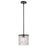 Z-Lite Glacier 1 Light Pendant, Matte Black/Clear - 1943P8-MB