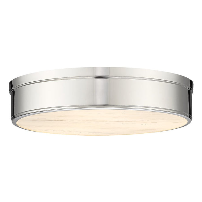 Z-Lite Anders 3 Light Flush Mount, Polished Nickel/Marbling - 1944F22-PN-LED