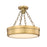 Z-Lite Anders 1 Light Semi Flush Mount, Rubbed Brass/Marbling - 1944SF15-RB-LED