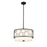 Z-Lite Kendall 3 Light Pendant, Matte Black/White - 197-17MB