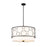 Z-Lite Kendall 4 Light Pendant, Matte Black/White - 197-24MB