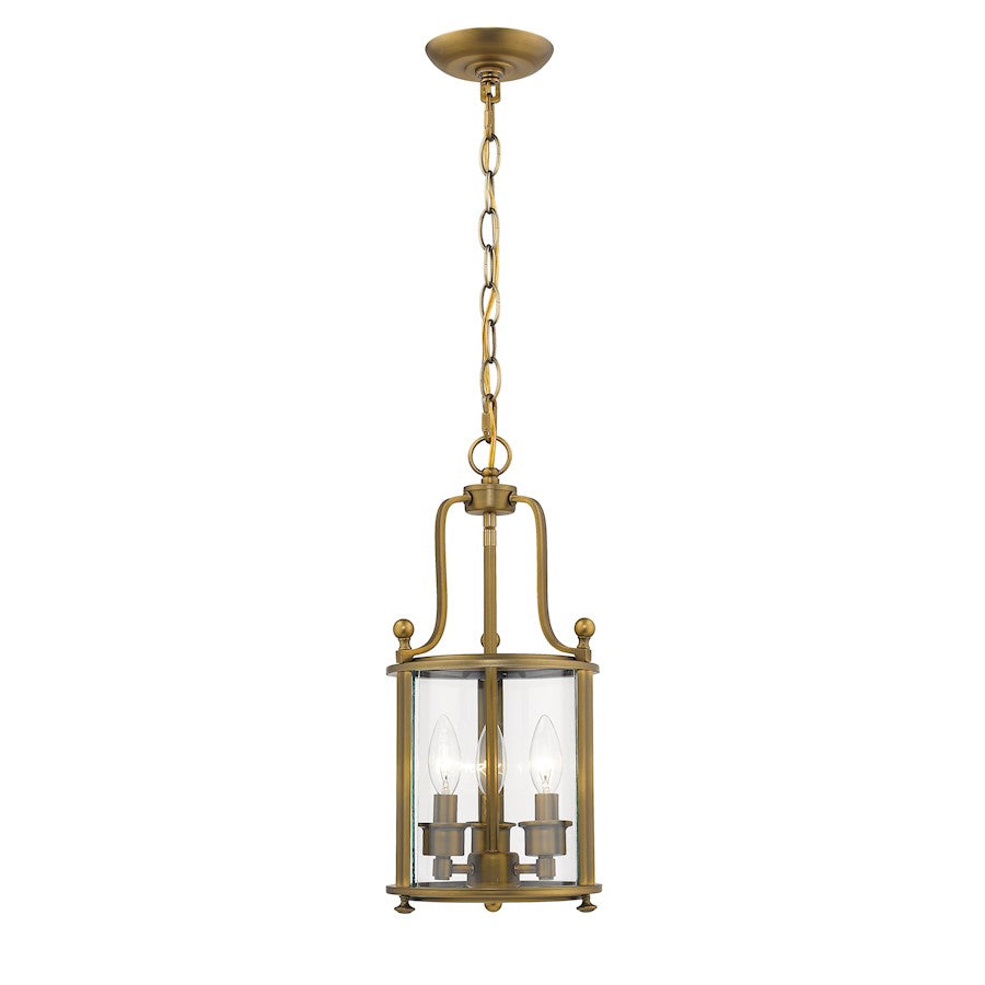 Z-Lite 3 Light Wyndham 8" Chandelier, Heirloom Brass - 205-3HB