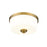 Z-Lite Arlington Light Flush Mount in Heritage Brass/Etched White