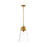 Z-Lite Wentworth 1 Light 12" Pendant in Rubbed Brass/Clear - 2300P12-RB