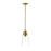 Z-Lite Wentworth 1 Light 8" Pendant in Rubbed Brass/Clear - 2300P8-RB