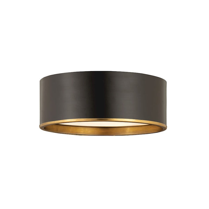 Z-Lite Arlo 3 Light Flush Mount, Matte Black/Rubbed Brass - 2303F3-MB-RB