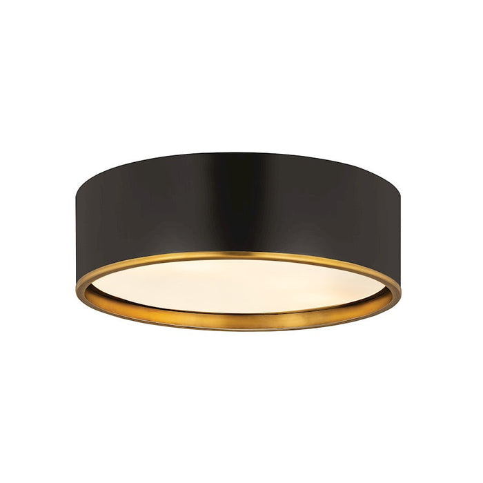 Z-Lite Arlo 4 Light Flush Mount, Matte Black/Rubbed Brass - 2303F4-MB-RB