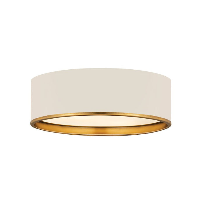 Z-Lite Arlo 4 Light Flush Mount, Matte White/Rubbed Brass - 2303F4-MW-RB