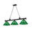 Z-Lite Cordon 3 Light Acrylic Billiard, Matte Black/Green - 2306-3MB-ARG