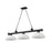 Z-Lite Cordon 3 Light Round Billiard, Matte Black/White Linen