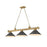 Z-Lite Cordon 3 Light 14" Billiard, Rubbed Brass/Bronze - 2306-3RB-BRZ15