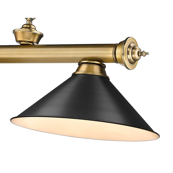 Z-Lite Cordon 57" Billiard, Rubbed Brass