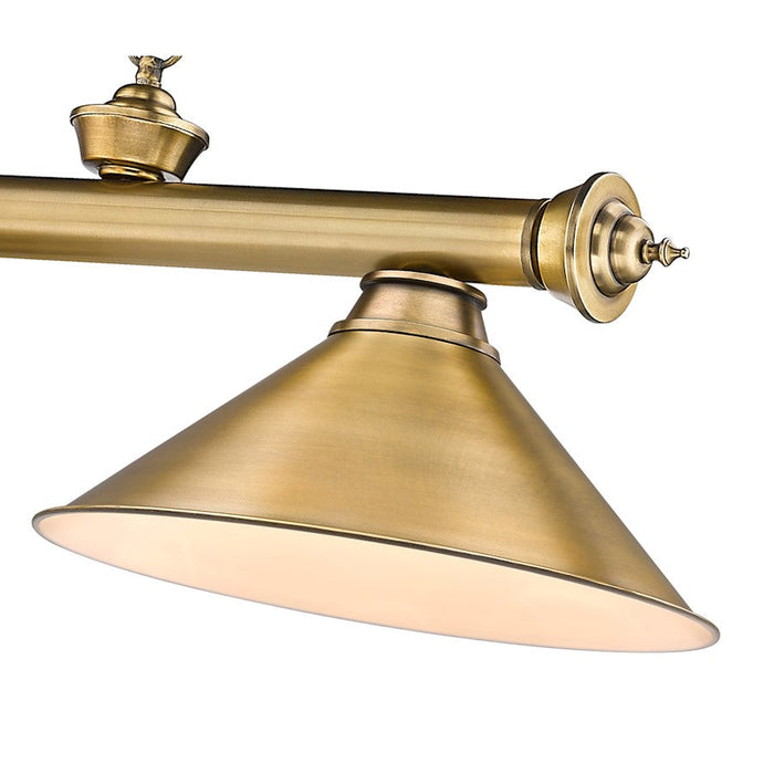 Z-Lite Cordon 57" Billiard, Rubbed Brass