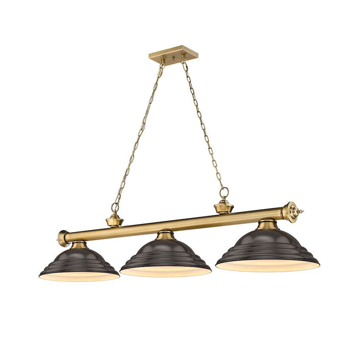 Z-Lite Cordon 3 Light 16" Billiard, Rubbed Brass/Bronze - 2306-3RB-SBRZ