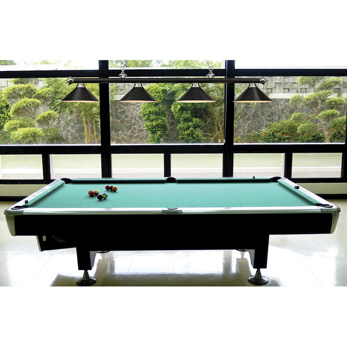 Z-Lite Cordon Billiard, Matte Black/Nickel/Black Shade