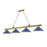 Z-Lite Cordon 4 Light Billiard, Rubbed Brass/Navy Blue - 2306-4RB-MNB