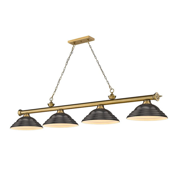 Z-Lite Cordon 4 Light 16" Billiard, Rubbed Brass/Bronze - 2306-4RB-SBRZ