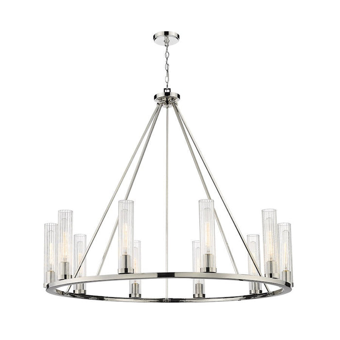 Z-Lite Beau 10 Light Chandelier in Polished Nickel/Clear - 3031-10PN