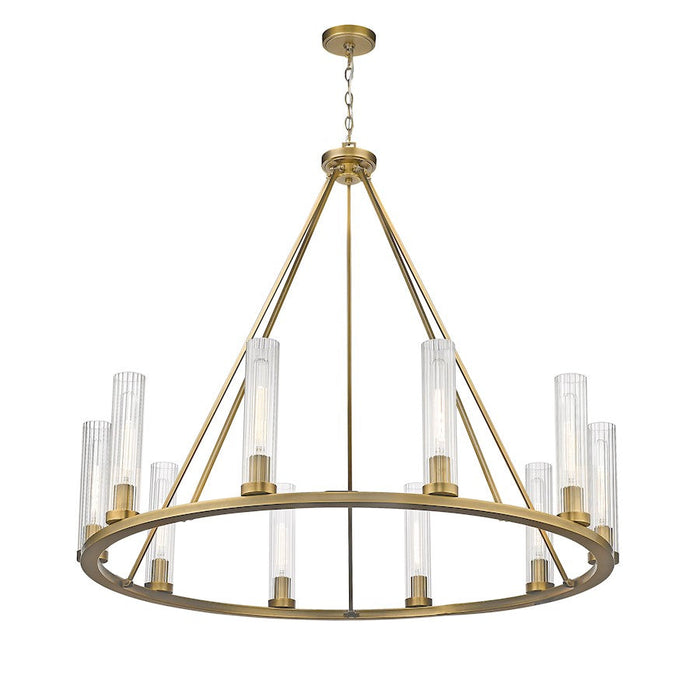 Z-Lite Beau Chandelier, Rubbed Brass/Clear