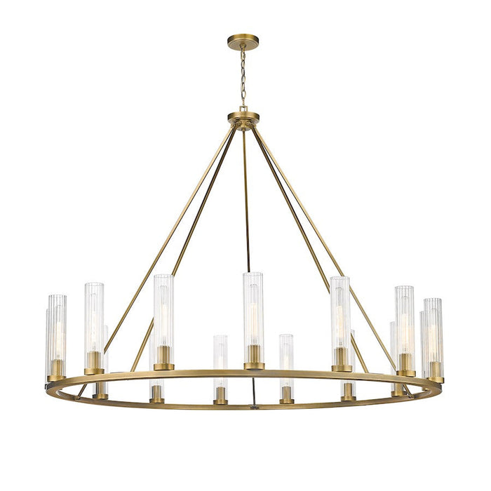 Z-Lite Beau Chandelier, Rubbed Brass/Clear