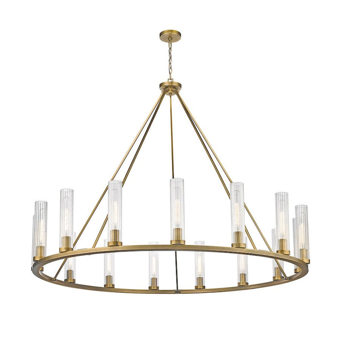 Z-Lite Beau Chandelier, Rubbed Brass/Clear