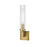 Z-Lite Beau 1 Light Wall Sconce, Rubbed Brass/Clear