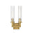 Z-Lite Beau 2 Light Wall Sconce, Rubbed Brass/Clear