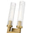 Z-Lite Beau 2 Light Wall Sconce, Rubbed Brass/Clear