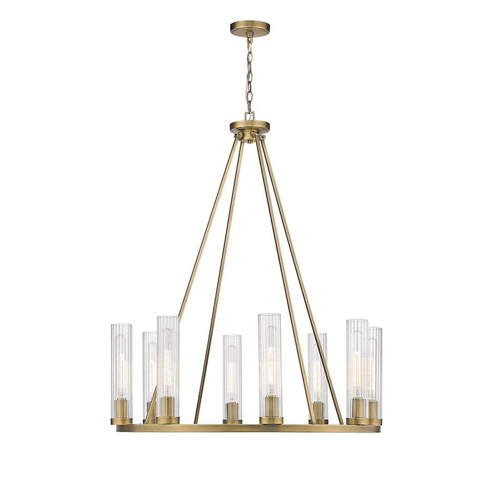 Z-Lite Beau Chandelier, Rubbed Brass/Clear