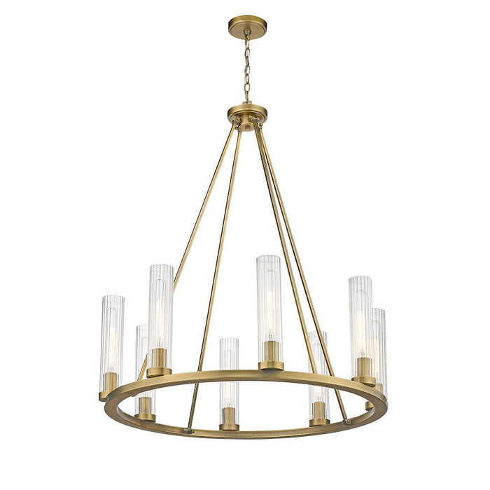 Z-Lite Beau Chandelier, Rubbed Brass/Clear