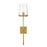 Z-Lite Callista 1 Light Wall Sconce, Rubbed Brass/Clear