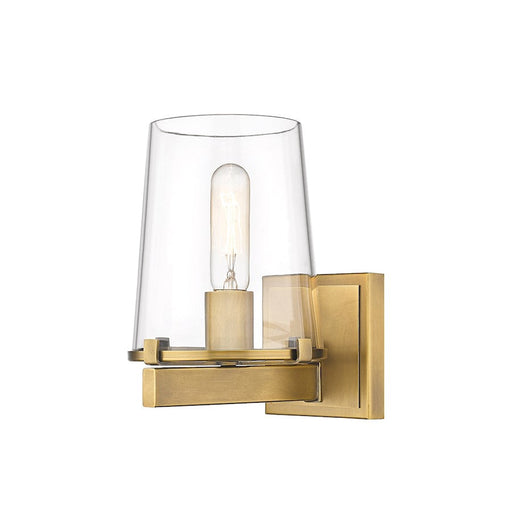 Z-Lite Callista 1 Light Vanity, Rubbed Brass/Clear - 3032-1V-RB