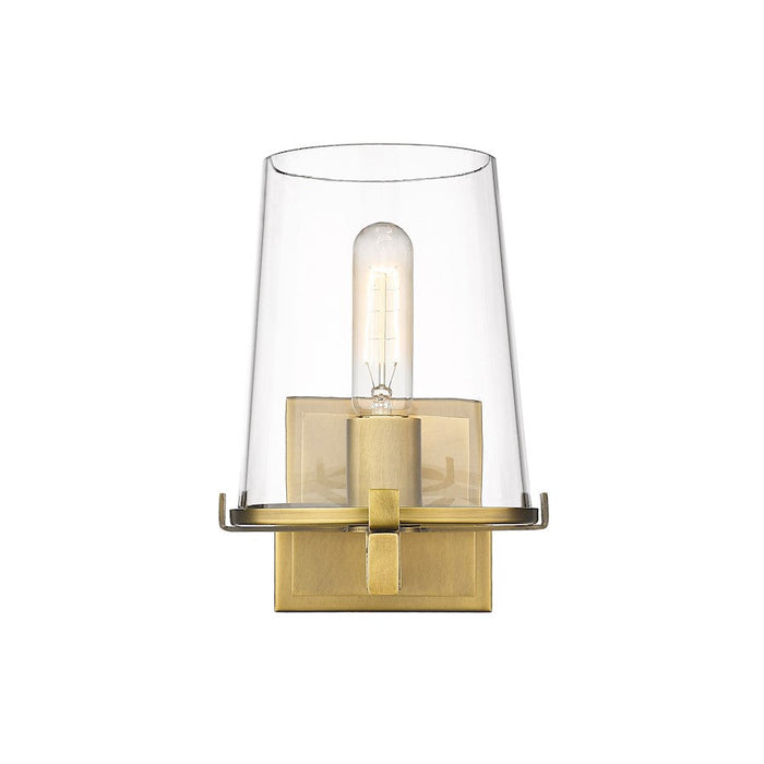 Z-Lite Callista 1 Light Vanity, Rubbed Brass/Clear