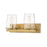 Z-Lite Callista 2 Light Vanity, Rubbed Brass/Clear