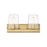 Z-Lite Callista 2 Light Vanity, Rubbed Brass/Clear