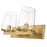 Z-Lite Callista 2 Light Vanity, Rubbed Brass/Clear