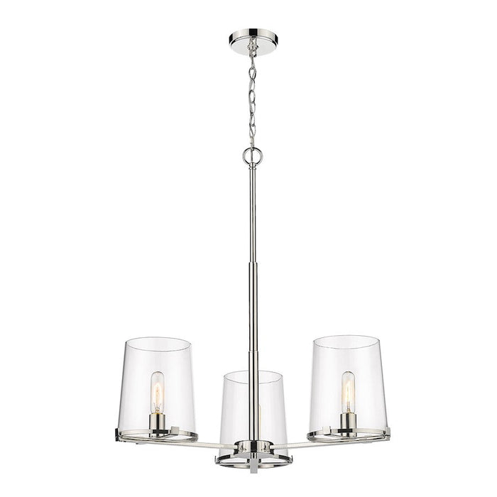 Z-Lite Callista 3 Light Chandelier in Polished Nickel/Clear - 3032-3PN