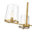 Z-Lite Callista 3 Light Chandelier, Rubbed Brass/Clear