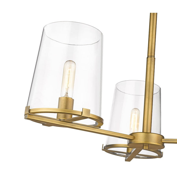 Z-Lite Callista 3 Light Chandelier, Rubbed Brass/Clear