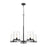 Z-Lite Callista 5 Light Chandelier in Matte Black/Clear - 3032-5MB